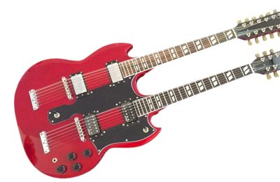 Custom Crown SG Jimmy Page Cherry Red Double Neck 12 and 6 String EDS1275 Guitar