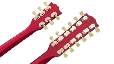 Custom Crown SG Jimmy Page Cherry Red Double Neck 12 and 6 String EDS1275 Guitar - Image 4