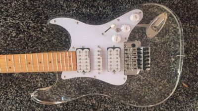 Custom Regent ST Plexiglass Acrylic Multi Colored LED Guitar - Image 9