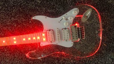 Custom Regent ST Plexiglass Acrylic Multi Colored LED Guitar - Image 10