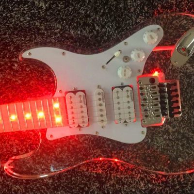 Custom Regent ST Plexiglass Acrylic Multi Colored LED Guitar - Image 10
