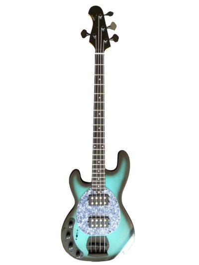 Custom Aether Sting Teal Blackburst 4 String Bass - Image 9