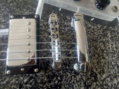Custom Crown SG Plexiglass Acrylic Body Rosewood Fretboard Led Guitar - Image 6