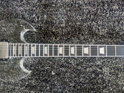 Custom Crown SG Plexiglass Acrylic Body Rosewood Fretboard Led Guitar - Image 10