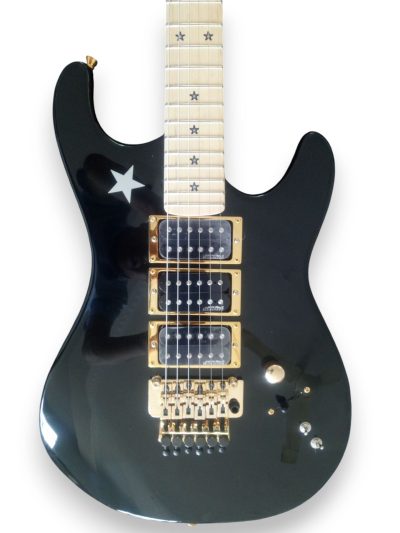 Custom Cinder Richie Sambora Jersey Star Black Guitar Three Humbucker Pickups