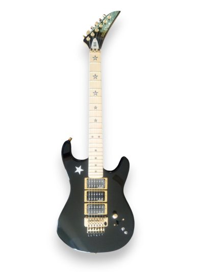 Custom Cinder Richie Sambora Jersey Star Black Guitar Three Humbucker Pickups - Image 6