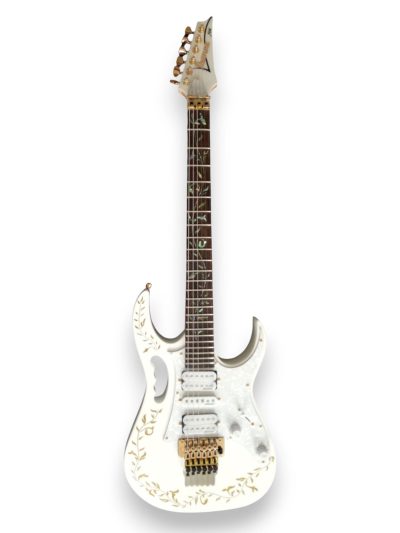 Custom Axis SVAI Jem Gold Flower Design White Electric Guitar - Image 9