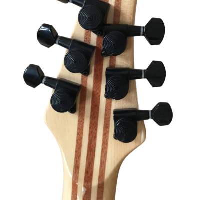 Custom Onyx Regius Blue Burst Flame Maple 8 String Guitar - Image 5