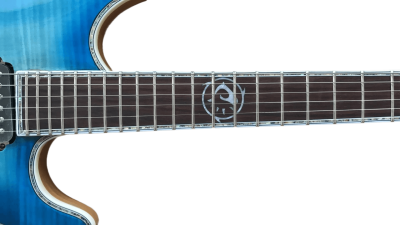 Custom Onyx Regius Blue Burst Flame Maple 8 String Guitar - Image 7