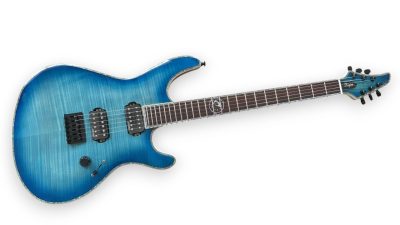 Custom Onyx Regius Blue Burst Flame Maple 8 String Guitar - Image 8