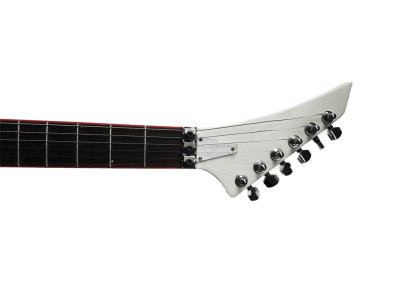 Custom Race Flying V White Red Stripe RR Guitar Floyd Rose Tremolo - Image 8