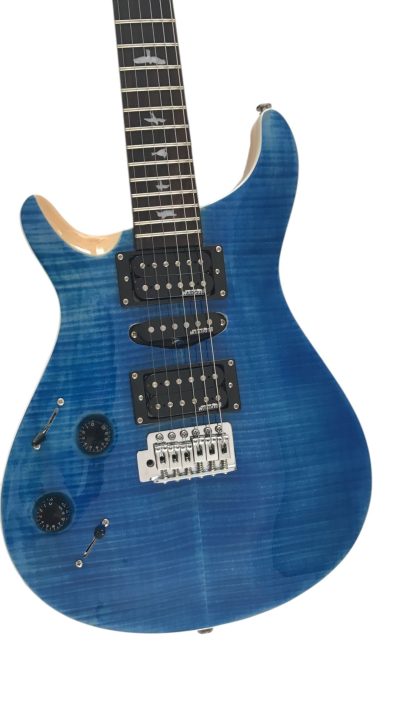Custom Monarch SE Flame Maple Top Blue Guitar