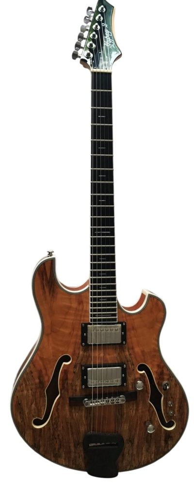 Custom Vesper Languedoc Region G2 Spalted Fhole Koa Electric Guitar - Image 5