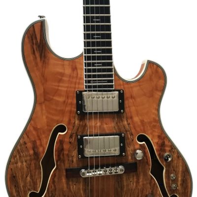 Custom Vesper Languedoc Region G2 Spalted Fhole Koa Electric Guitar