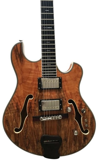 Custom Vesper Languedoc Region G2 Spalted Fhole Koa Electric Guitar