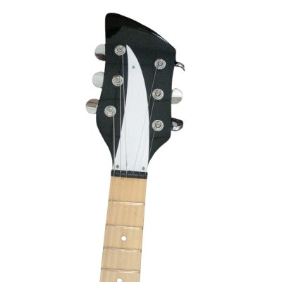 Custom Nova Jetglo Black 325 Maple Fretboard Bigsby Guitar - Image 5