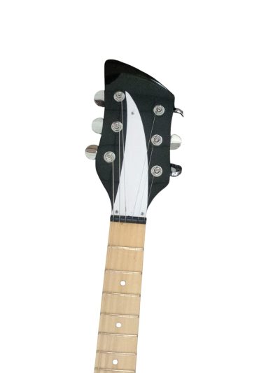 Custom Nova Jetglo Black 325 Maple Fretboard Bigsby Guitar - Image 5