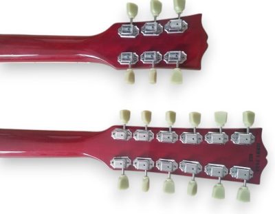 Custom Crown SG Jimmy Page Red Double Neck 12 and 6 String EDS1275 Guitar - Image 8