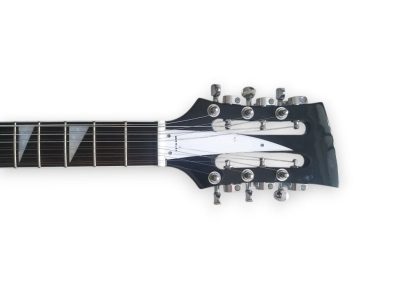 Custom Nova 4080 Geddy Lee Double Neck Black 4 String Bass 12 String Guitar - Image 5