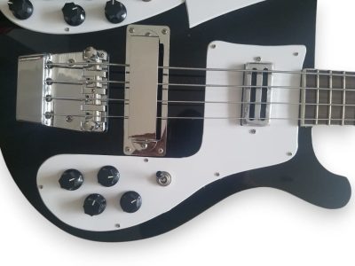 Custom Nova 4080 Geddy Lee Double Neck Black 4 String Bass 12 String Guitar - Image 6