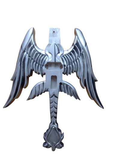 Custom Obsidian Angel Sword Alfee Silver Carved Guitar - Image 3