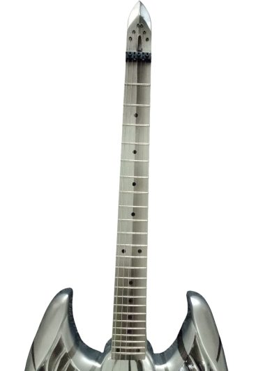 Custom Obsidian Angel Sword Alfee Silver Carved Guitar - Image 7