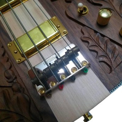 Custom Nova Lemmy Kilmister Engrave 4004 Walnut Satin 4 String Bass - Image 9