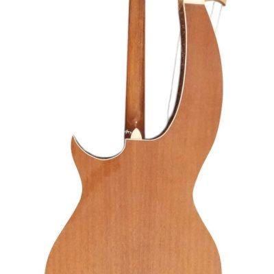 Custom Eclipse Harp Double Neck Maple Headstock Natural Finish Acoustic Guitar - Image 9