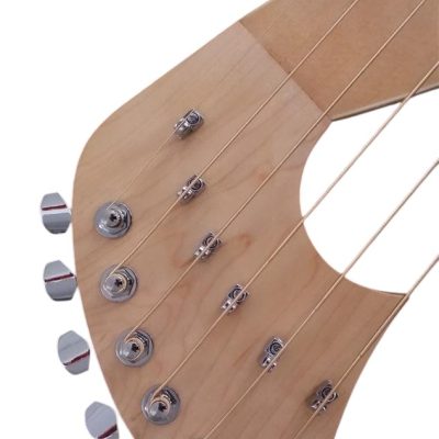 Custom Eclipse Harp Double Neck Maple Headstock Natural Finish Acoustic Guitar - Image 4