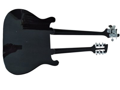 Custom Nova 4003 Rutherford Genesis Double Neck Black 4 String Bass 12 String Guitar - Image 5
