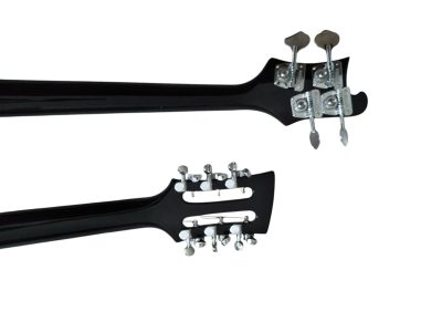 Custom Nova 4003 Rutherford Genesis Double Neck Black 4 String Bass 12 String Guitar - Image 7