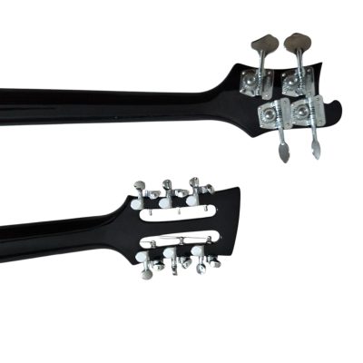 Custom Nova 4003 Rutherford Genesis Double Neck Black 4 String Bass 12 String Guitar - Image 7