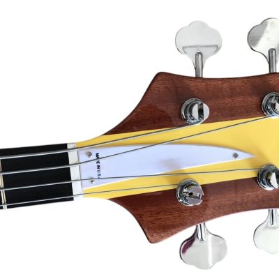 Custom Nova 4001 Chris Squire TV Yellow Neck Thru Bass - Image 4