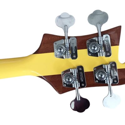 Custom Nova 4001 Chris Squire TV Yellow Neck Thru Bass - Image 5