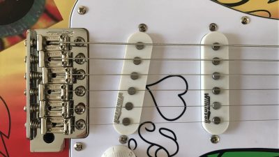 Custom Regent Jimi Hendrix Monterey Floral Guitar Psychedelic Graphic - Image 6