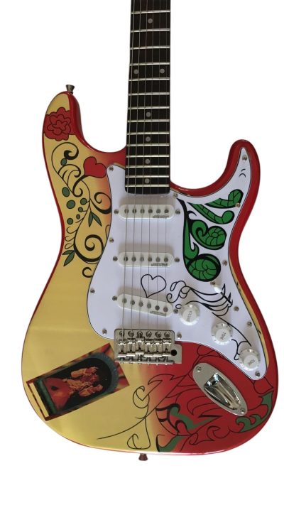 Custom Regent Jimi Hendrix Monterey Floral Guitar Psychedelic Graphic