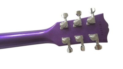 Custom Crown Junior P90 Pickups Purple Double Cutaway Guitar - Image 4