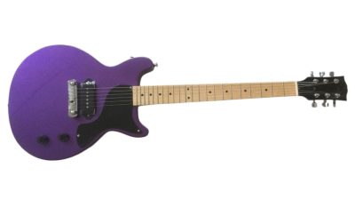Custom Crown Junior P90 Pickups Purple Double Cutaway Guitar - Image 6