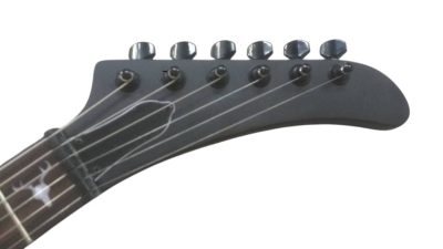 Custom Obsidian Hetfield Black Explorer Guitar - Image 6