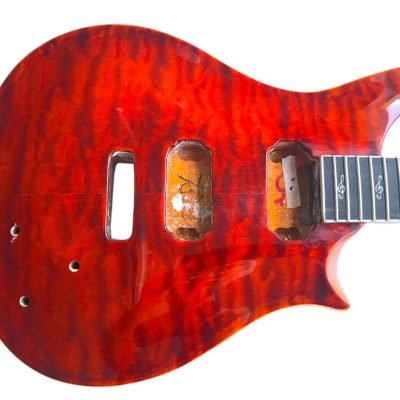 Custom Monarch SE Hollow Body Guitar Fhole Red Burst Quilted Maple Top Guitar - Image 8