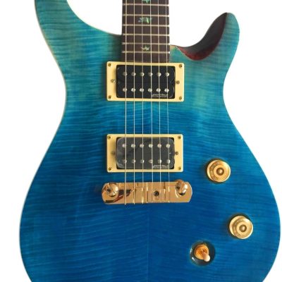 Custom Monarch SE Aqua Teal Blue Flame Maple Top Guitar