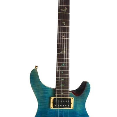 Custom Monarch SE Aqua Teal Blue Flame Maple Top Guitar - Image 4