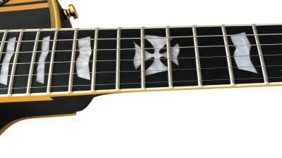 Custom Obsidian James Iron Cross Matte Black II Electric Guitar - Image 4