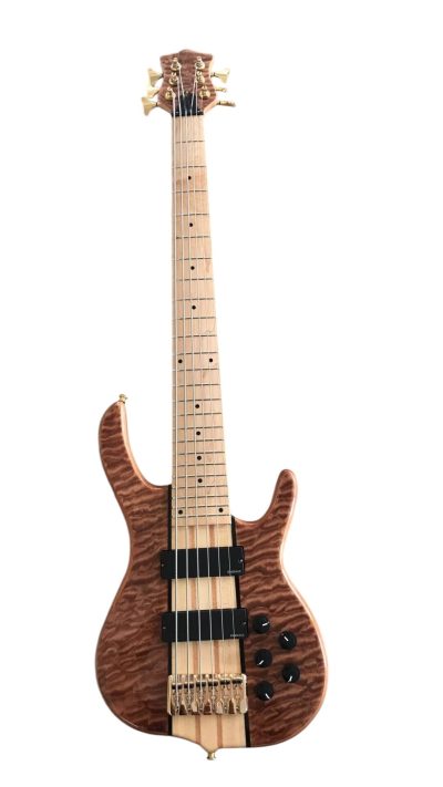 Custom Denver Smith Elite Figured Wood Quilted Maple 5 String Bass - Image 7