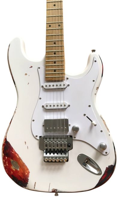 Custom Regent ST Aged Heavy Relic White Tremolo Guitar