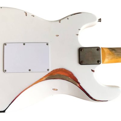 Custom Regent ST Aged Heavy Relic White Tremolo Guitar - Image 6
