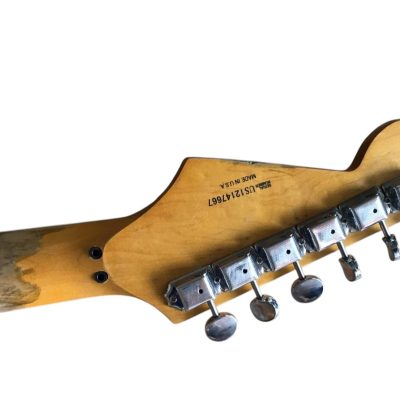 Custom Regent ST Aged Heavy Relic White Tremolo Guitar - Image 7