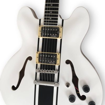 Custom Crown AVA 333 TD Alpine White Fhole Semi Hollow Jazz Guitar