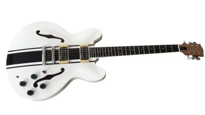 Custom Crown AVA 333 TD Alpine White Fhole Semi Hollow Jazz Guitar - Image 4