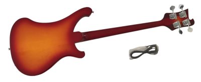 Custom Nova PM 4003 Cherry Fireglo Psychedelic Left Handed Bass Dot Fretboard Inlays - Image 3